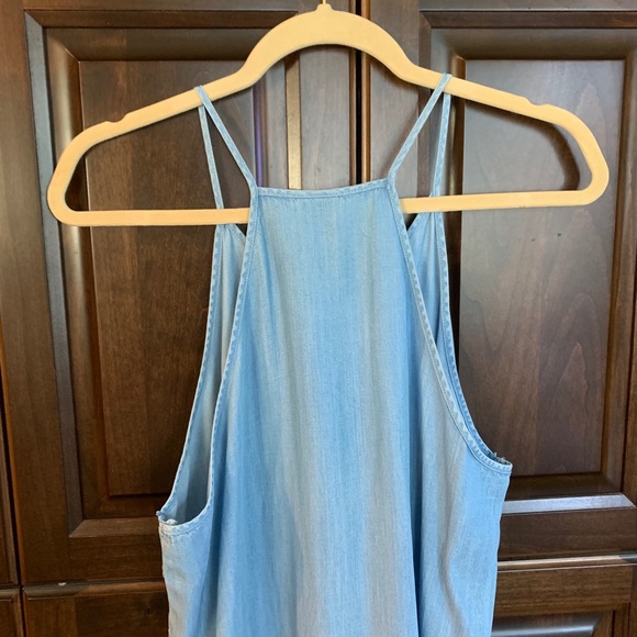 Paper Crane Chambray Sundress, Size L - Picture 2 of 3
